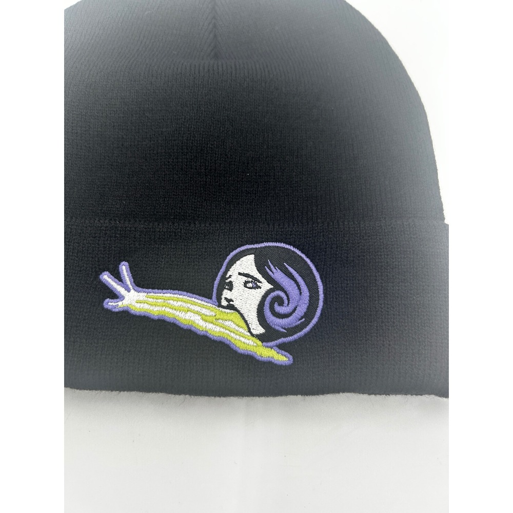 NWT Junji Ito Uzumaki Snail Girl Beanie Black Embroidered Horror Manga Hat NEW